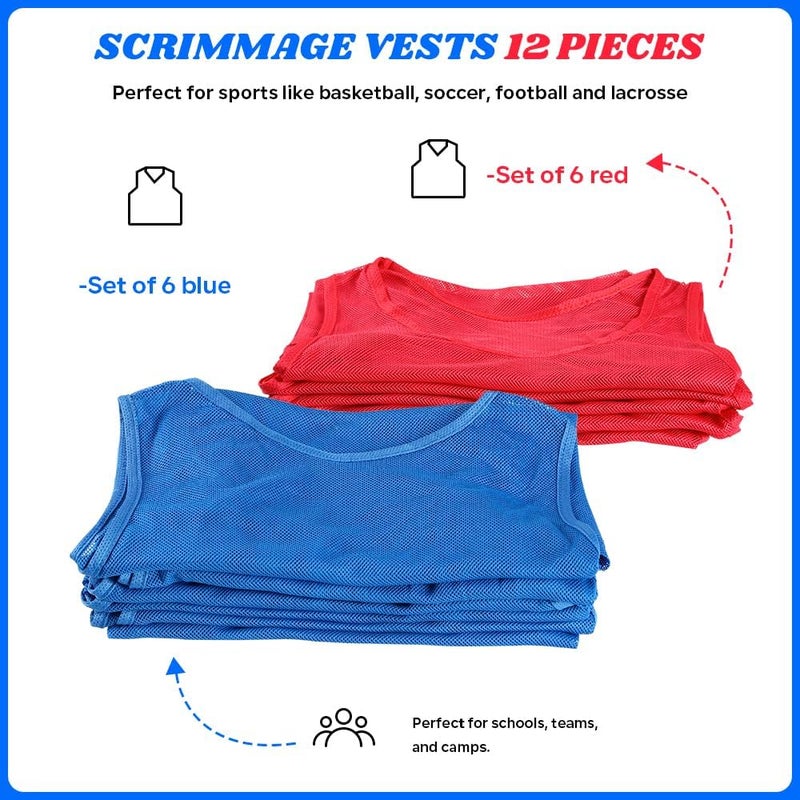 JBM Scrimmage Vests, Team Practice Jersey, Set of 12, Pinnies - Image 3